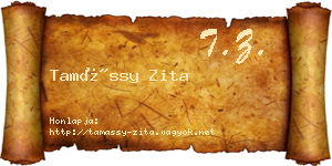 Tamássy Zita névjegykártya